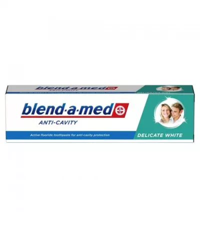 BLEND-A-MED PASTA DINTI ANTI CAVITY DELICATE WHITE 75ML 24/BAX