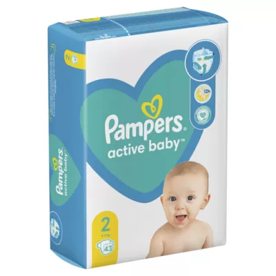 PAMPERS ACTIVE BABY NR.2 4-8KG 43BUC/SET 4/BAX