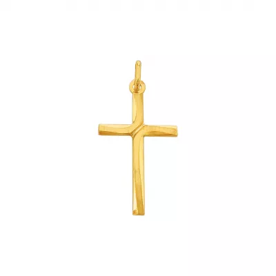 Pandantiv din aur galben de 14K cruce