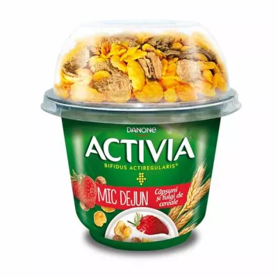 Iaurt natural/fructe - ACTIVIA MIC DEJUN 168G CAPS&CEREALE, mcanonstop.ro