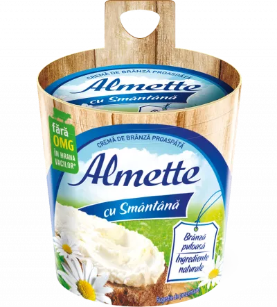 Branzeturi  - CREMA DE BRANZA PROASPATA ALMETTE CU SMANTANA 250G, mcanonstop.ro