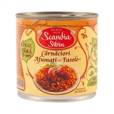 Conserve carne / Pate - CARNACIORI CU FASOLE SIBIU 400G, mcanonstop.ro