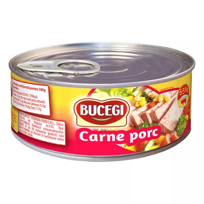 Conserve carne / Pate - CARNE BUCEGI 300G  PORC, mcanonstop.ro