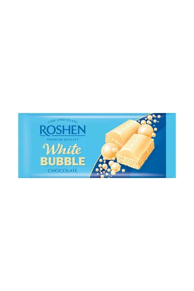 Ciocolata - CIOCOLATA ROSHEN 80G WHITE BUBBLE, mcanonstop.ro