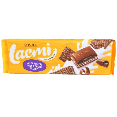 CIOCOLATA ROSHEN LACMI 90G LAPTE&NAPOLITANA