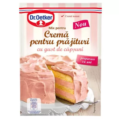 Ingrediente prajituri - CREMA PRAJITURI DR. OETKER 140G UNT&CAPSUNI, mcanonstop.ro