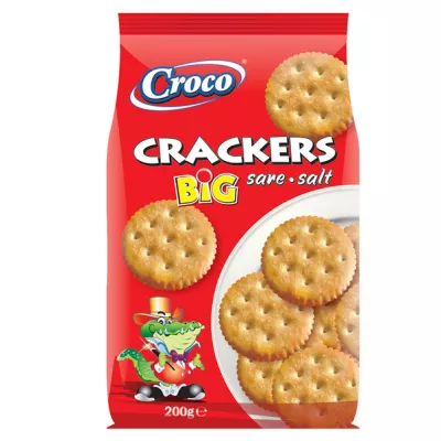 Biscuiti - CROCO CRACKERS BIG 200G SARE, mcanonstop.ro