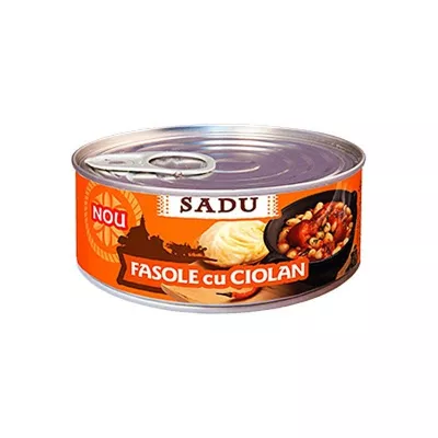 Conserve carne / Pate - FASOLE CU CIOLAN SADU 400G., mcanonstop.ro