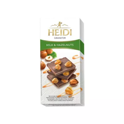 HEIDI 80G MILK&HAZELNUTS