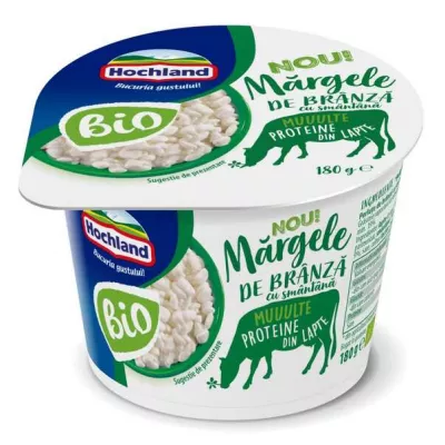 MARGELE DE BRANZA CU SMANTANA BIO HOCHLAND 180G