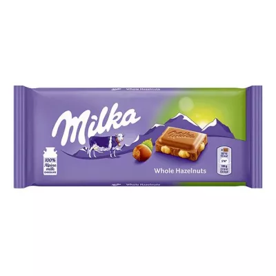 Ciocolata - MILKA 100G  ALUNE INTREGI, mcanonstop.ro