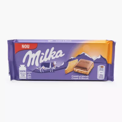 Ciocolata - MILKA 100G CREMA&BISCUIT, mcanonstop.ro