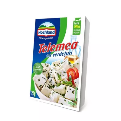 TELEMEA DE VACA CU VERDETURI HOCHLAND 150G