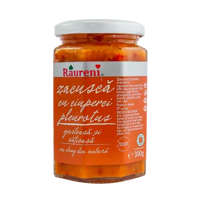 Conserve legume - ZACUSCA CIUPERCI 300G RAURENI, mcanonstop.ro