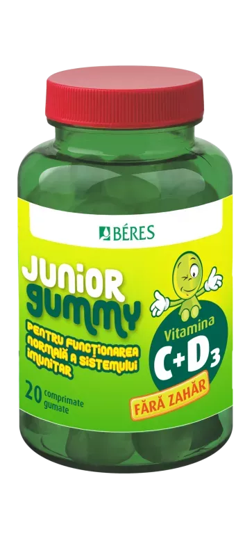 Beres Junior vitamina C + D3 50mg x 20 comprimate masticabile