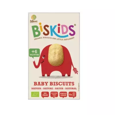 Biskids Biscuiti Eco pentru copii, de la 6 luni, 120 grame