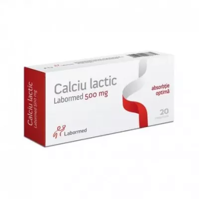 Calciu lactic 500mg x 20 comprimate (Labormed)