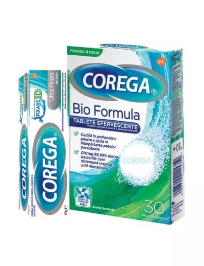 Corega Neutro x 40 grame + Corega Tabs bioformula x 30 comprimate (90% cadou)