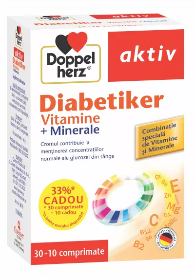Doppelherz Diabetiker x 30 comprimate + 10 comprimate cadou