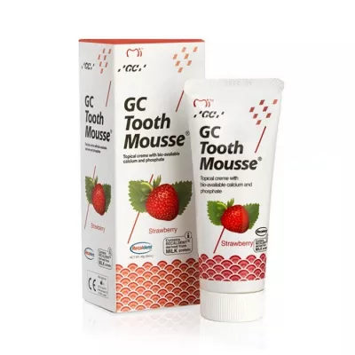 GC Tooth Mousse pasta de dinti remineralizanta cu aroma de capsuni x 40 grame
