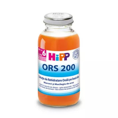 Hipp ORS solutie de rehidratare cu morcovi si orez x 200ml