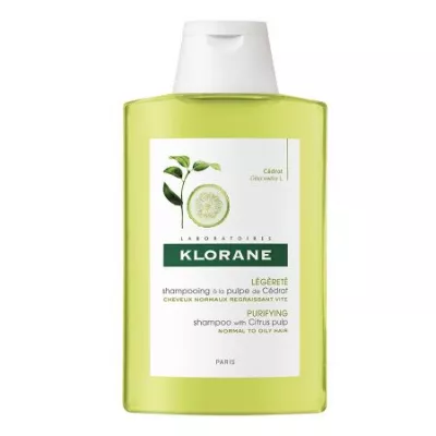 Klorane Hair sampon cu pulpa de citrice pentru par normal-gras x 200ml