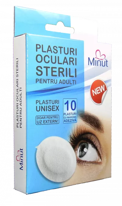 Minut Pad plasturi oculari sterili adulti x 10 bucati (ocluzoare)