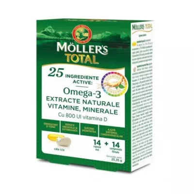 Moller's Total x 14 capsule + 14 comprimate
