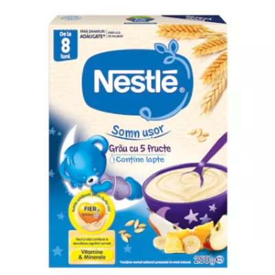 Nestle Cereale Somn usor cu grau si 5 fructe x 250 grame