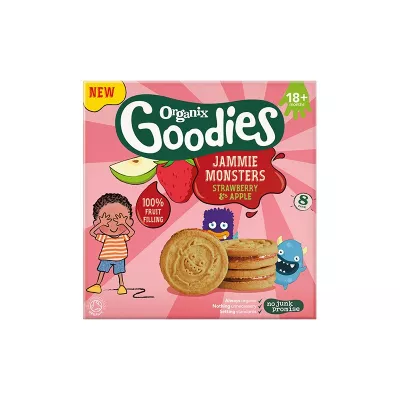 Organix Goodies biscuiti cu gem de capsuni si mere x 64 grame