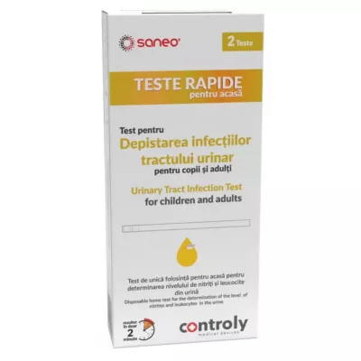 Saneo Test rapid pentru depistarea infectiilor tractului urinar x 2 bucati