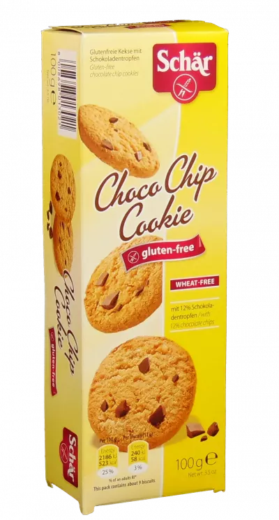 Schar Biscuiti Choco chip fara gluten x 100 grame