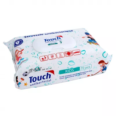 Touch servetele umede antibacteriene kids x 70 bucati
