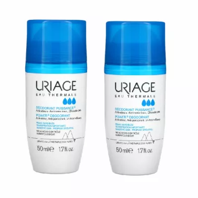 Uriage Pachet Deodorant Roll-On Antiperspirant 24h x 2 bucati