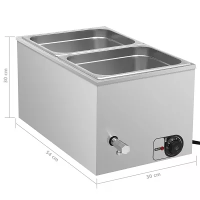 incălzitor alimente tip bain marie 1500W GN 1/2 oțel inoxidabil