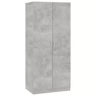 Șifonier, gri beton, 80 x 52 x 180 cm, PAL