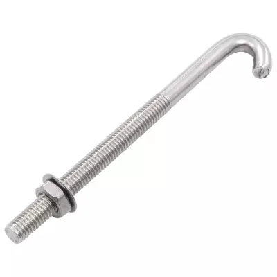 Șurub de fixare tip J cu piuliță și șaibă, M8x120 mm, 25 seturi