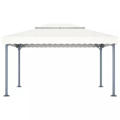 48062 Gazebo 400x300 cm Cream Aluminium