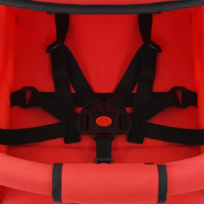 Landou/cărucior pliabil copii 2-in-1, roșu, oțel