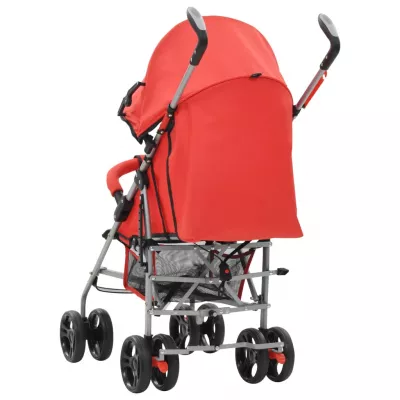 Landou/cărucior pliabil copii 2-in-1, roșu, oțel