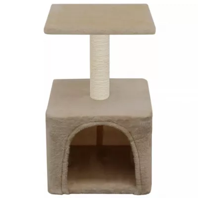 Ansamblu pentru pisici, stâlpi cu funie de sisal, 55 cm, bej