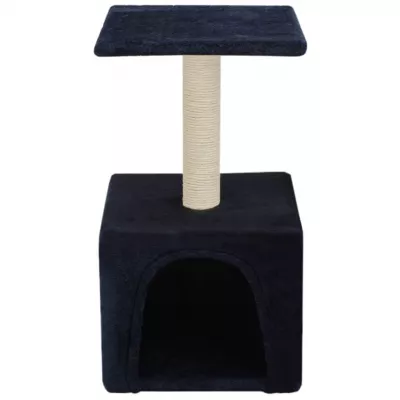 Ansamblu pisici, stâlpi din funie sisal, 55 cm, albastru inchis