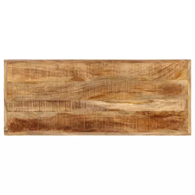 Banchetă bucătărie, 110x45x47 cm, lemn masiv de mango și fontă