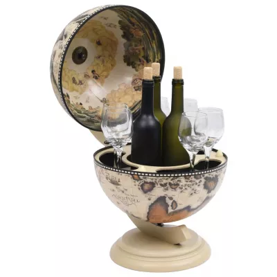 Bar tip glob pământesc suport sticle vin, alb, eucalipt