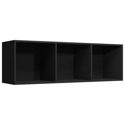 Bibliotecă/Comodă TV, negru, 36 x 30 x 114 cm, PAL