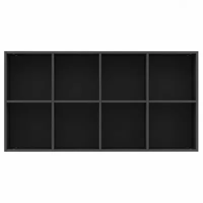 Bibliotecă/Servantă, negru, 66 x 30 x 130 cm, PAL