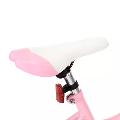 Bicicletă de copii cu suport frontal, roz și negru, 20 inci