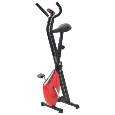 Bicicletă fitness X-Bike cu curea de rezistență, roșu