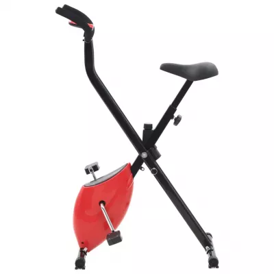 Bicicletă fitness X-Bike cu curea de rezistență, roșu