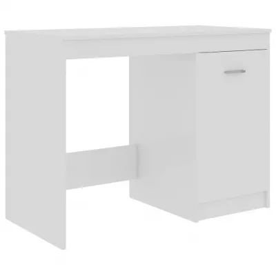 Birou, alb extralucios, 100 x 50 x 76 cm, PAL